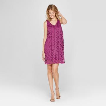 Women's Lace Swing Dress - Lux Ii - Purple