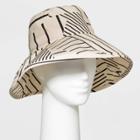 Women's Abstract Print Down Brim Bucket Hat - A New Day Black/ivory