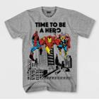 Marvel Boys' Avengers Hero Time Short Sleeve T-shirt - Heather Gray