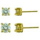 Distributed By Target Duo Round Stud Earrings Set Gold