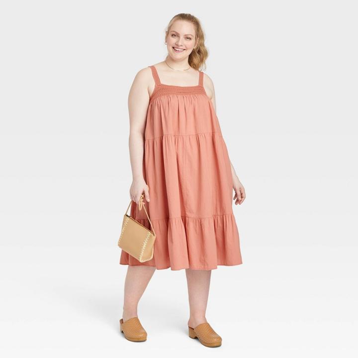 Women's Plus Size Sleeveless Crochet Trim Dress - Universal Thread Blush