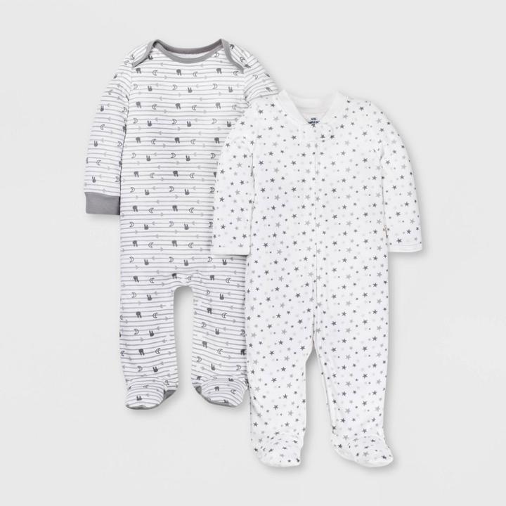 Lamaze Baby Organic Cotton 2pk Sleep 'n Play - Gray