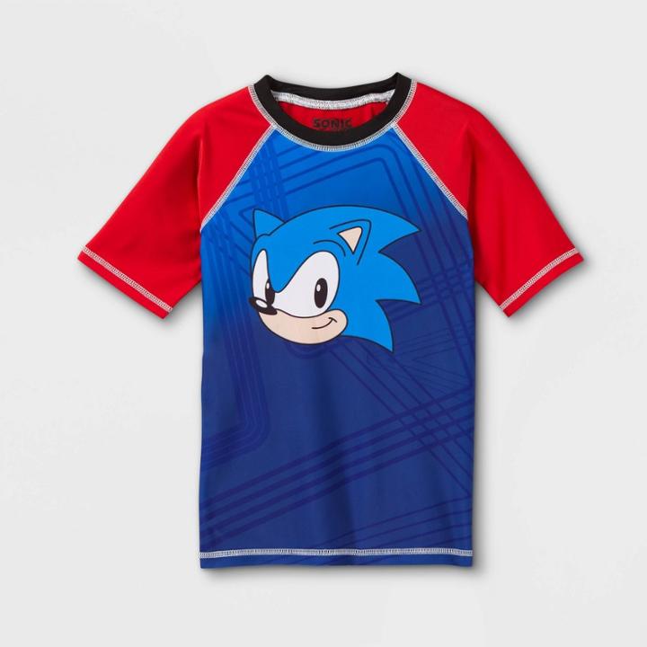 Boys' Sonic The Hedgehog Rash Guard Swim