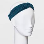 Pleated Velvet Headwrap - A New Day Teal