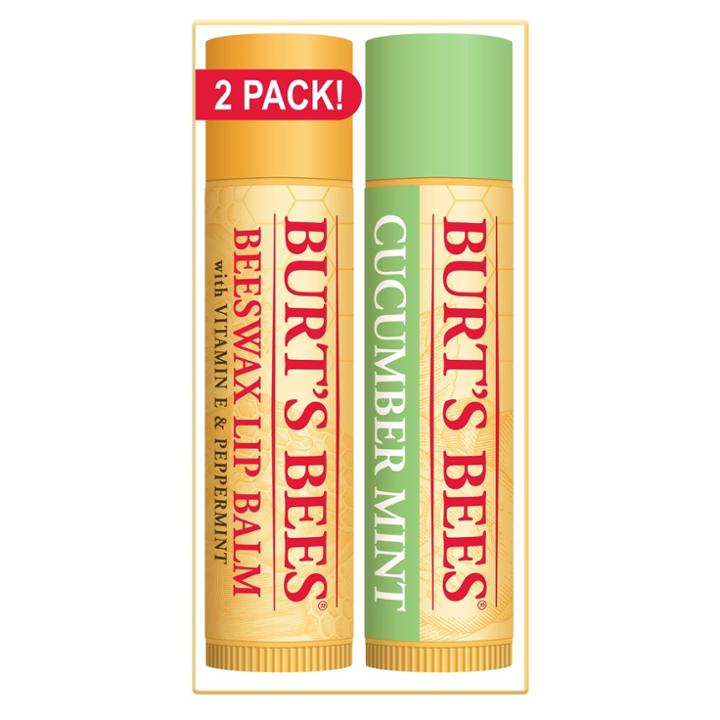 Burt's Bees 100% Natural Moisturizing Lip Balm - Cucumber Mint & Beeswax