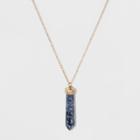 Pendant With Stone Shard Necklace - Universal Thread Blue
