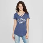 Petitewomen's Short Sleeve Avocado Toast Graphic T-shirt - Awake Navy