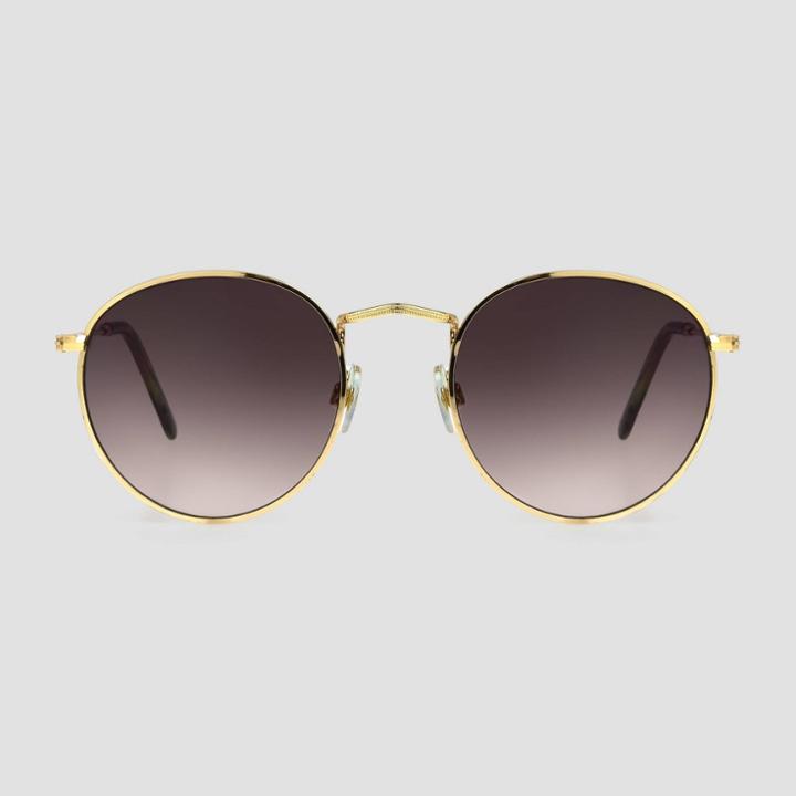 Women's Narrow Metal Round Sunglasses - Universal Thread Gold