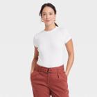 Women's Ribbed Bodysuit - A New Day White