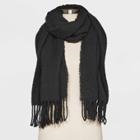 Women's Blanket Scarf - Wild Fable Black