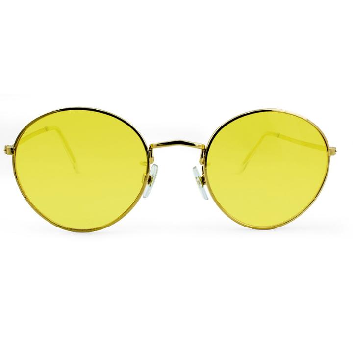 Target Women's Round Sunglasses With Yellow Tinted Lenses - Gold,