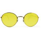 Target Women's Round Sunglasses With Yellow Tinted Lenses - Gold,