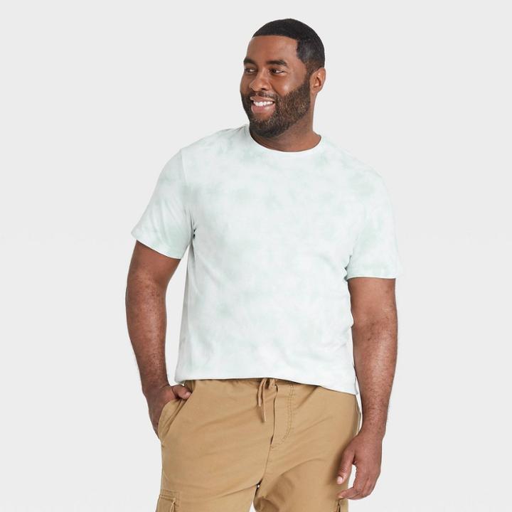 Men's Tall Tie-dye Short Sleeve Novelty Crewneck Jersey T-shirt - Goodfellow & Co