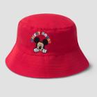 Toddler Boys' Mickey Mouse Reversible Bucket Hat - Red/blue