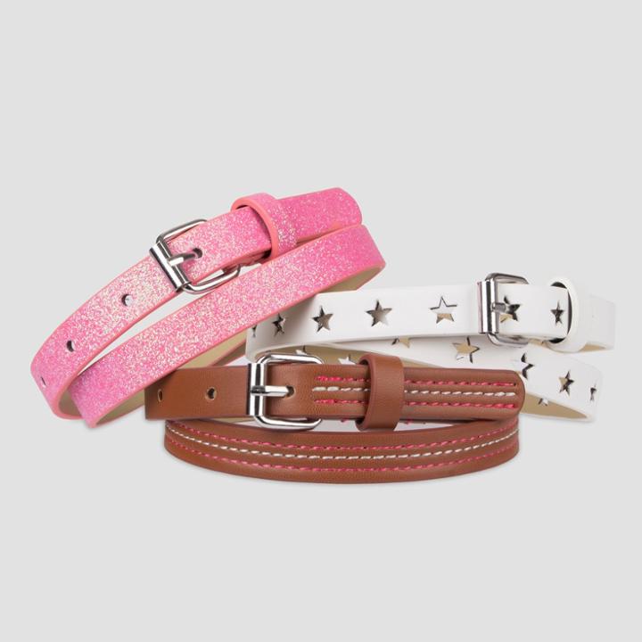 Girls' 3pk Thread, Perf & Glitter Belts - Cat & Jack S,