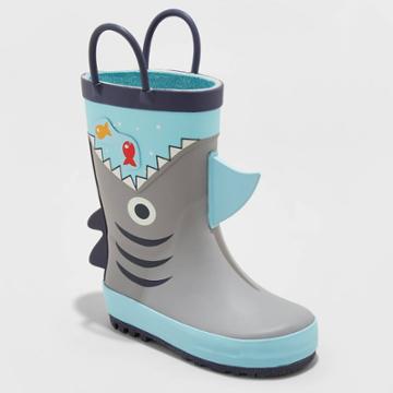 Toddler Boys' Elvin Shark Rain Boots - Cat & Jack Gray 5, Toddler Boy's