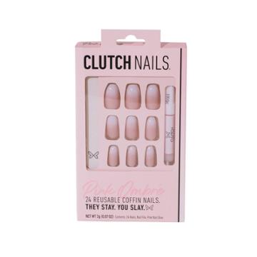 Clutch Nails Clutch False Nails Pink Ombre - 0.07oz, Adult Unisex