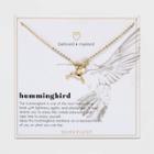 Beloved + Inspired Gold Dipped Silver Plated Hummingbird Necklace