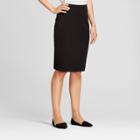 Women's Bi-stretch Twill Pencil Skirt - A New Day Black