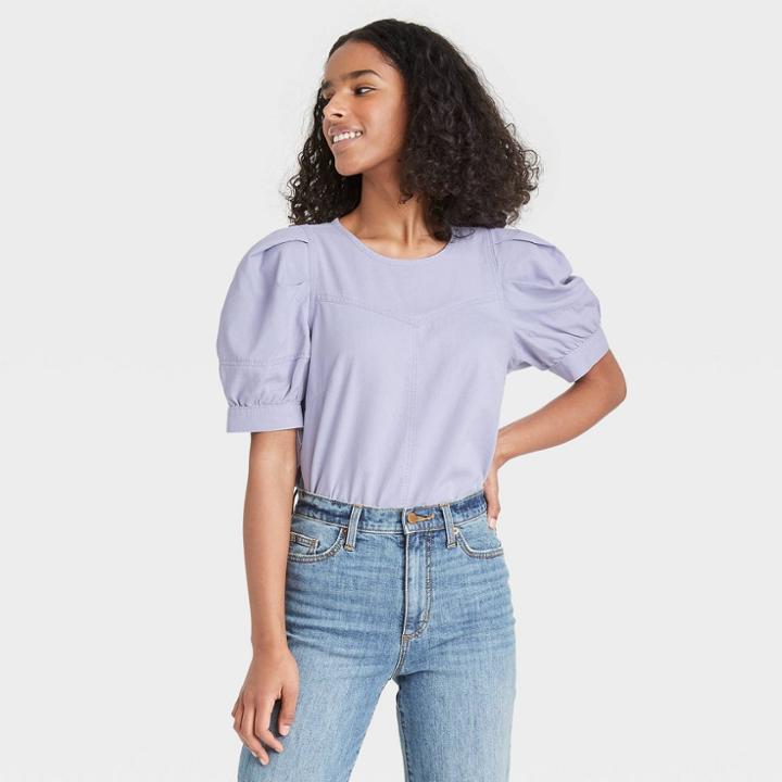 Women's Puff Short Sleeve Blouse - Universal Thread