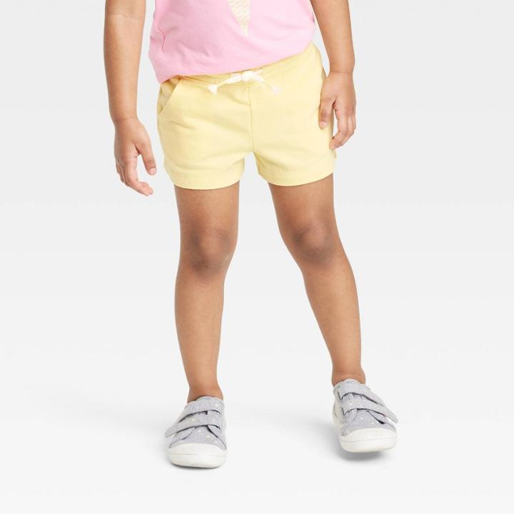 Toddler Girls' Knit Shorts - Cat & Jack Yellow