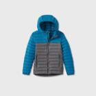 Boys' Packable Down Puffer Jacket - All In Motion Blue/gray