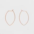 Target Rose Plated Open Wire Oval Shape Hoop Earrings 14kt - A New Day Rose
