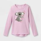 Girls' Long Sleeve 'koala' Flip Sequin T-shirt - Cat & Jack Light Purple