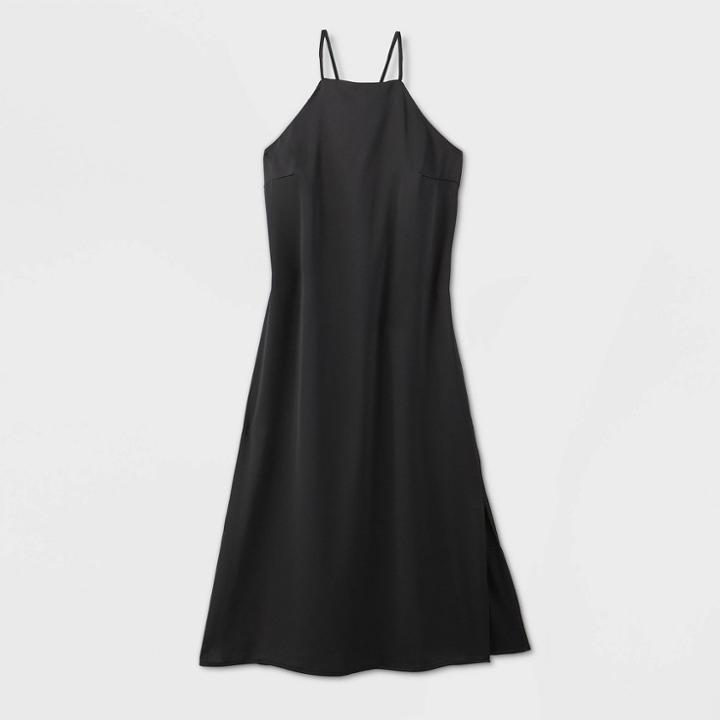 Women's Sleeveless Apron Slip Dress - Prologue Black