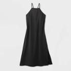 Women's Sleeveless Apron Slip Dress - Prologue Black