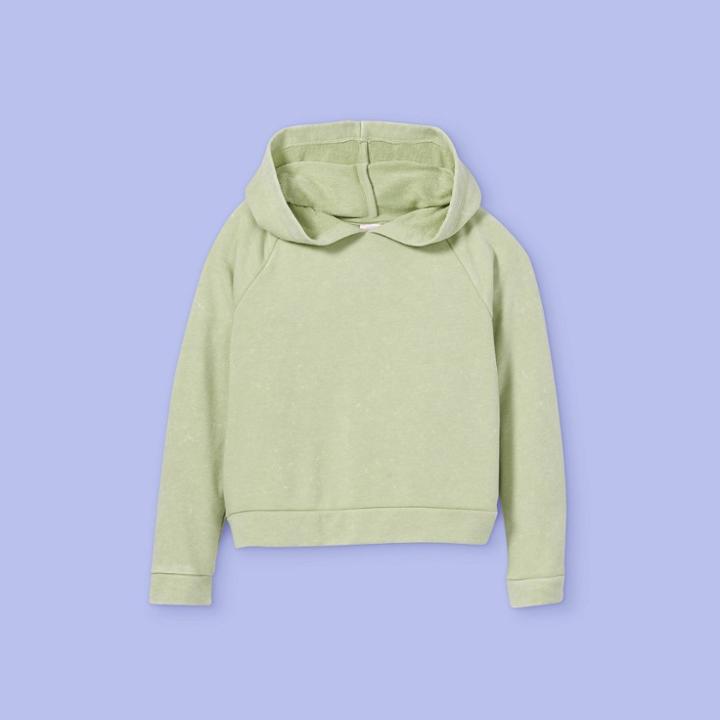 Girls' French Terry Hoodie - More Than Magic Light Green