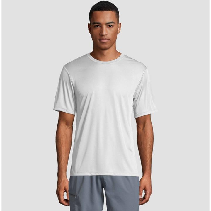 Hanes Men's Big & Tall Short Sleeve Cooldri Performance T-shirt -white