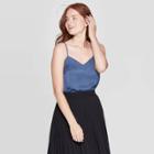Women's V-neck Tank Top - A New Day Blue