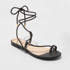 Women's Josie Lace Up Sandals - A New Day Black