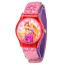 Disney Girls' Rapunzel And Belle Plastic Watch - Pink