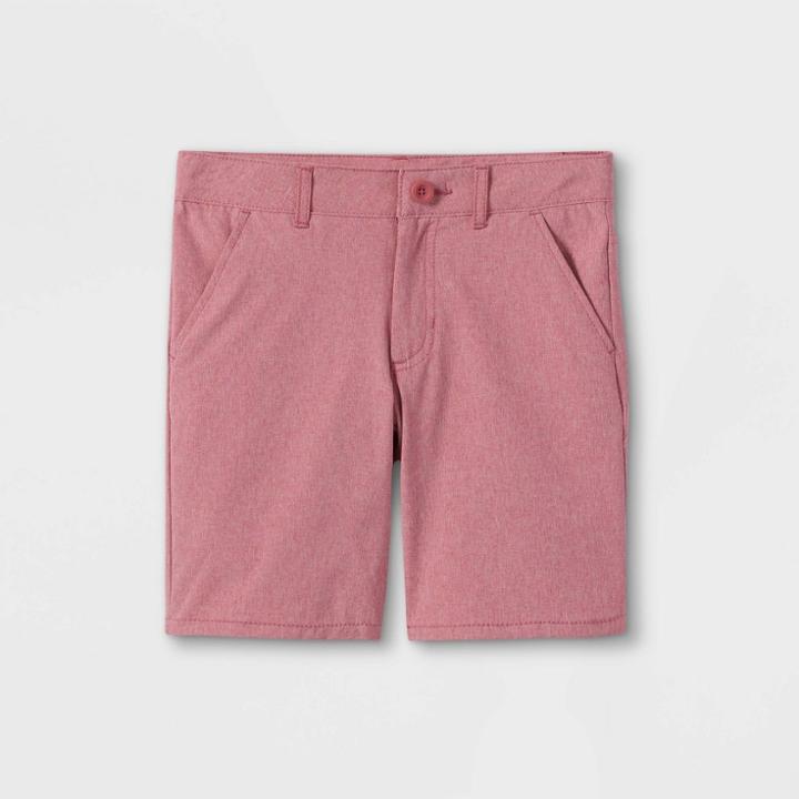 Plusboys' Flat Front Quick Dry Chino Shorts - Cat & Jack Heather Red