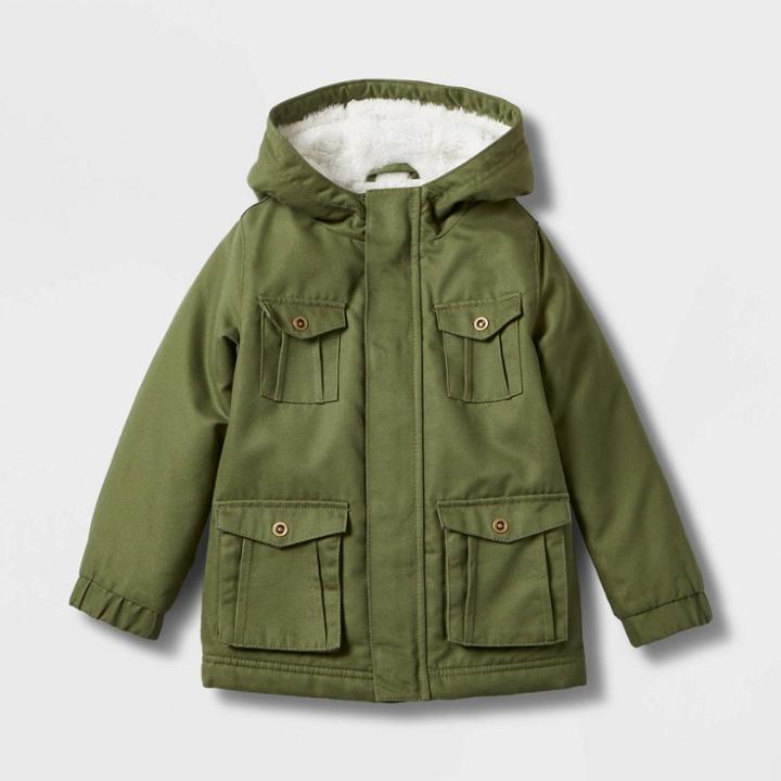 Baby Long Sleeve Jacket - Cat & Jack Olive Green