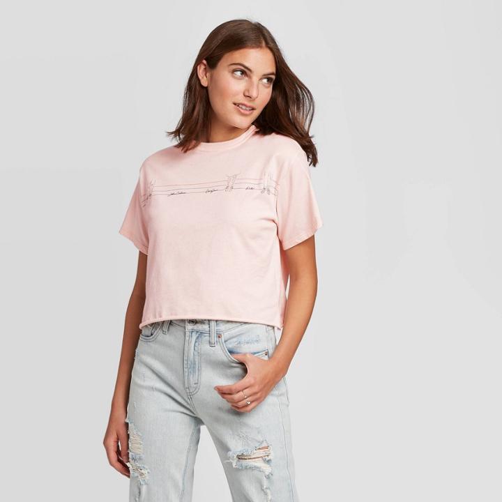 Women's Netflix To All The Boys I've Loved Before Short Sleeve Graphic T-shirt (juniors') - Blush Peach Xs, Women's, Pink