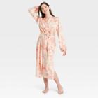Women's Tie-dye Satin Robe - Stars Above Pink