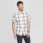 Men's Checkered Slim Fit Short Sleeve Poplin Button-down Shirt - Goodfellow & Co White