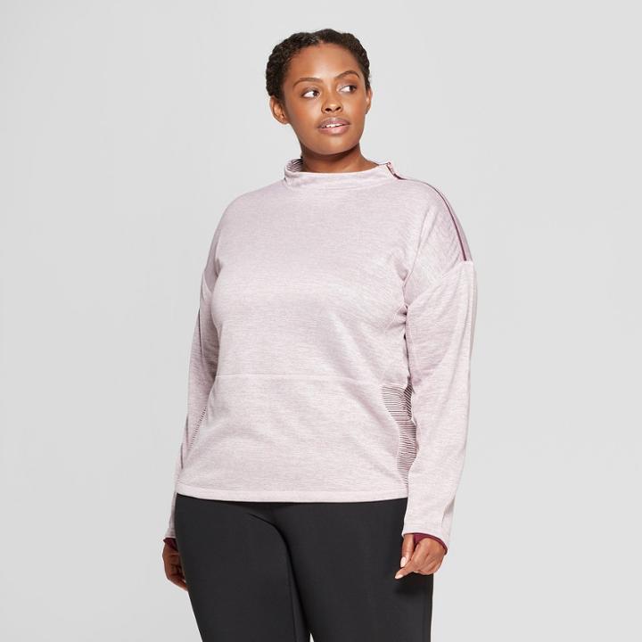 Women's Plus Size Tech Fleece Pullover - C9 Champion Burgundy Heather