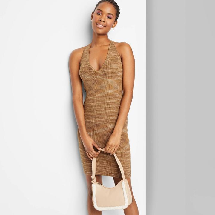 Women's Sleeveless Sweater Knit Dress - Wild Fable Light Brown