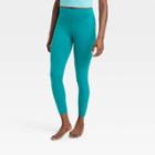 Women's Flex Ribbed High-rise 7/8 Leggings - All In Motion Turquoise Green