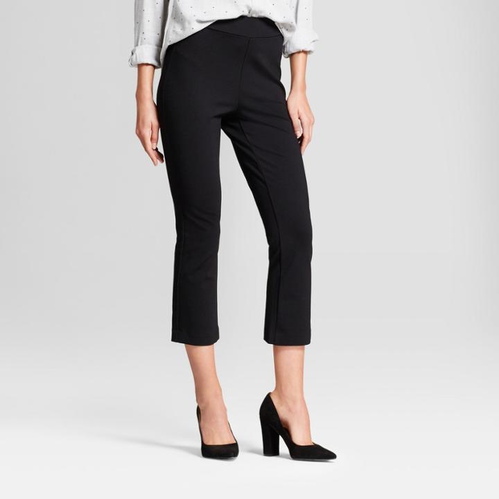 Women's Kick Flare Ponte Pants - A New Day Black Xxs