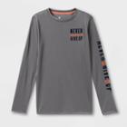 All In Motion Boys' Long Sleeve 'never Give Up' Graphic T-shirt - All In