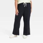 Women's Plus Size High-rise Track Pants - Ava & Viv Black