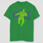 Boys' Marvel Text Pop Hulk Short Sleeve T-shirt - Green