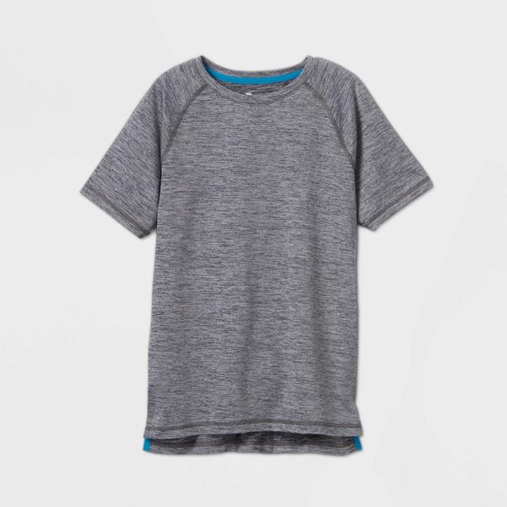 Petiteboys' Quick Dry Upf 50+ Short Sleeve Swim T-shirt - All In Motion Heather Gray Xs, Boy's, Grey Gray