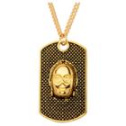 Men's Star Wars 3d C-3po Stainless Steel Dog Tag With Chain - Gold (22),