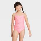 Girls' Clearly One Piece Swimsuit - Cat & Jack Red